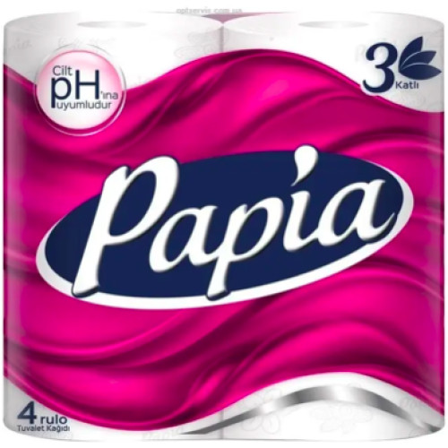 Папір туалетний Papia 3-х кульовий 4 шт